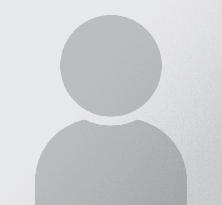 Default profile avatar on a gray background.