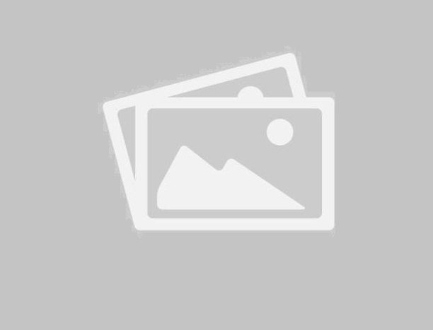 Scenic mountain landscape with a wooden cabin and pine trees.