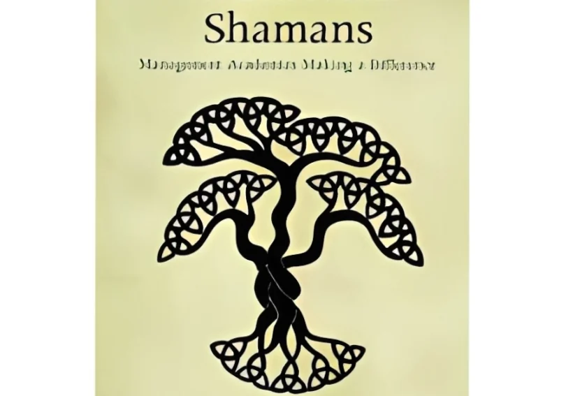 Book cover of "Intellectual Shamans" with tree.